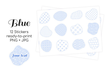 Abstract Background Printable Stickers for Quotes and Notes
