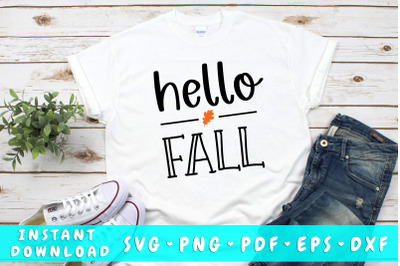 Hello Fall SVG