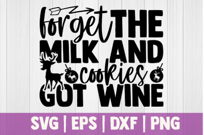 Forget the milk and cookies got wine