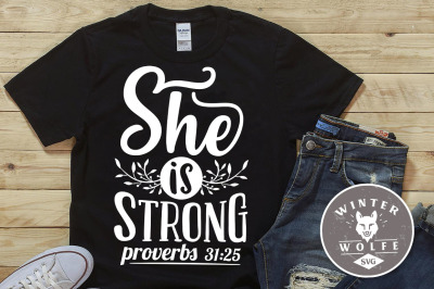 She is strong SVG EPS DXF PNG