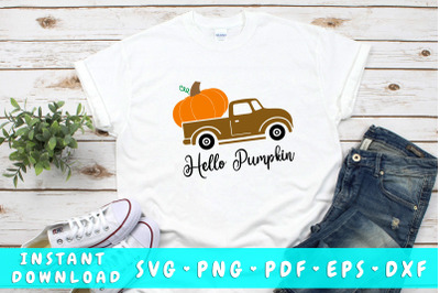 Hello Pumpkin Truck SVG