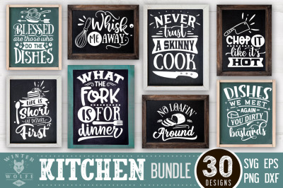 Kitchen bundle 30 designs SVG EPS DXF PNG
