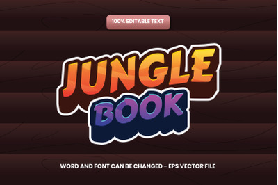 Jungle Book Editable Text Effect Vector Adobe Illustrator