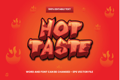 Hot Taste Editable Text Effect Vector Adobe Illustrator