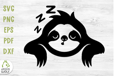 Sleeping sloth svg file for cricut Sloth decals svg Baby animals svg