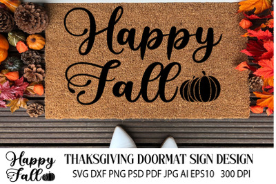Fall Doormat Sign SVG. Thanksgiving Doormat Farm Sign.