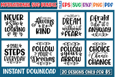 Motivational SVG Bundle