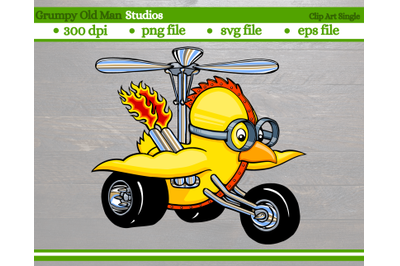 mechanical chicken  | mechanical animal | hot rod with propeller