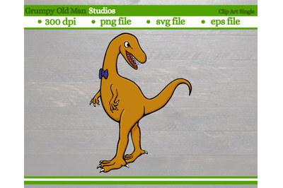 veliocoraptor with bow tie | dinosaur