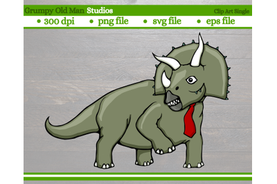 triceratops with tie | dinosaur