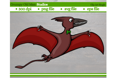 pterodactyl with bow tie | dinosaur