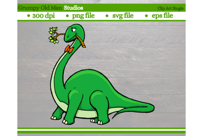 brontosaurus with bow tie | dinosaur