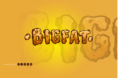 Bigfat Typeface Biscuit Hand Drawn