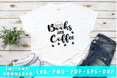 Books and Coffee SVG