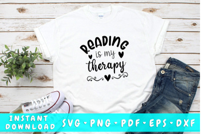 Reading Is My Therapy SVG