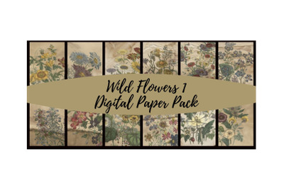 Wild Flowers 1 Digital Paper Pack