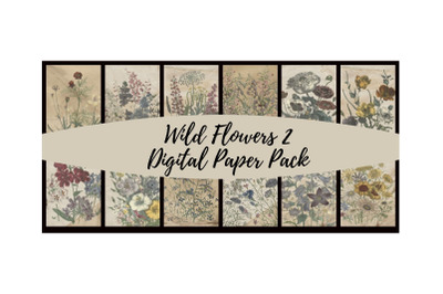Wild Flowers 2 Digital Paper Pack