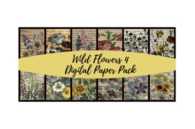 Wild Flowers 4 Digital Paper Pack