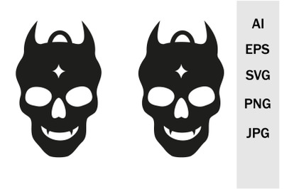 Earrings and pendants for Halloween, svg template