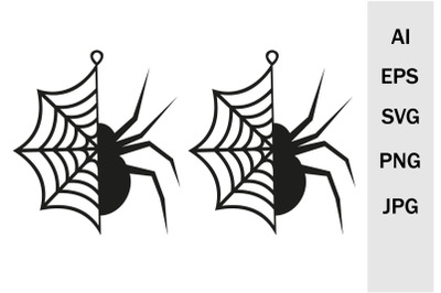 Earrings and pendants for Halloween, svg template