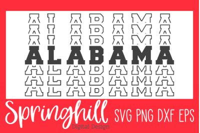 Alabama T-Shirt SVG PNG DXF &amp; EPS Design Cutting Files
