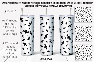 20oz Halloween Skinny Design Tumbler Sublimation. 20 oz skinny Tumbler