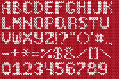Christmas Knitted Font Web