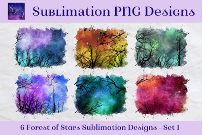 Sublimation PNG Designs - Forest of Stars Images - Set 1