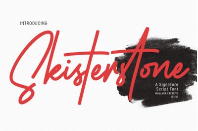 Skisterstones Signature Script Font