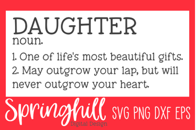 Daughter Definition SVG PNG DXF &amp; EPS Design Cutting Files