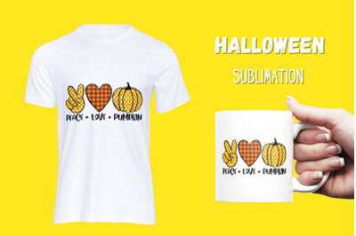 Peace Love Pumpkin1 Sublimation