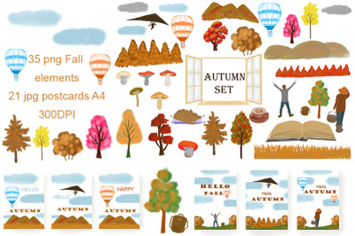Fall. Autumn. Fall clip art. Camping. Sport.