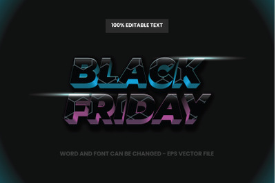 Black Friday Sale Text Effect Editable Vector Adobe Illustrator