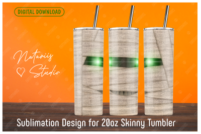 Mummy sublimation design - 20oz SKINNY TUMBLER