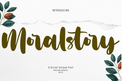 Moralstory Handwritten Script Font