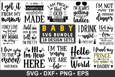Baby Quotes SVG Bundle, New Born