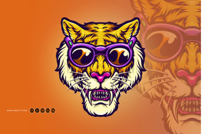 Cool Head Tiger Summer Vacation Holiday