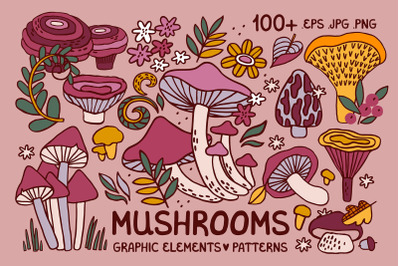 MUSHROOMS | graphics set