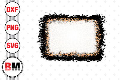 Distressed Rectangle Leopard PNG, JPG Files