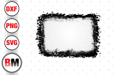 Distressed Rectangle Black White PNG, JPG Files