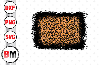 Distressed Rectangle Leopard PNG, JPG Files