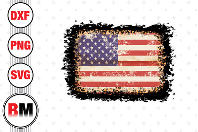 Distressed Rectangle American Flag PNG, JPG Files