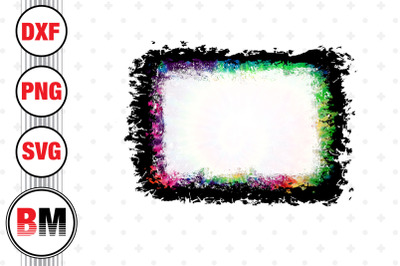 Distressed Rectangle Tie Dye PNG, JPG Files