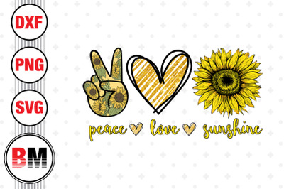 Peace Love Sunshine PNG Files