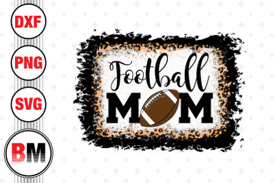 Distressed Football Mom Leopard PNG Files