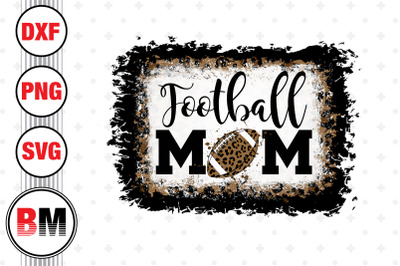 Distressed Football Mom Leopard PNG Files