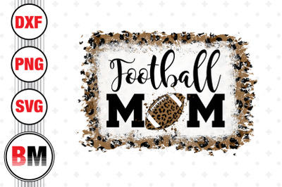 Distressed Football Mom Leopard PNG Files