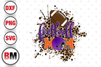 Distressed Football Mom Leopard PNG Files