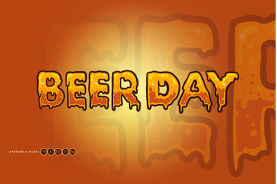 Beer Day Typeface Lettering Texture