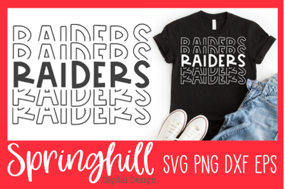 Raiders School Team Sports Mascot SVG PNG DXF &amp; EPS Cutting Files